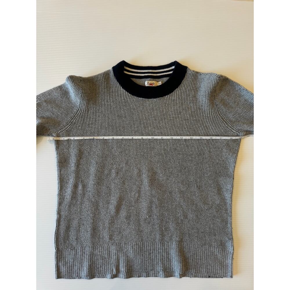 Faherty Throwback Crewneck Sweater Womens’ Small Gray Organic Cotton Cashmere - Picture 7 of 16